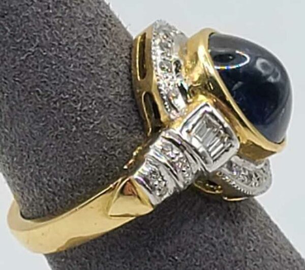 gold blue ring selling