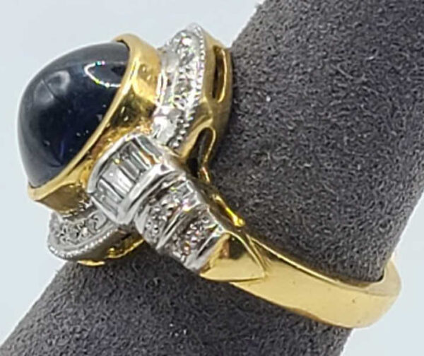 gold blue ring selling