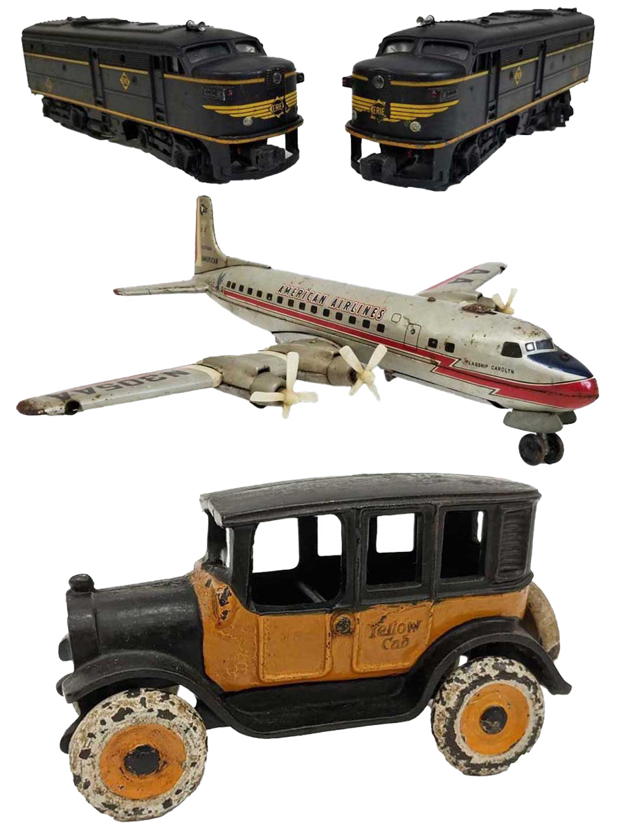 toy car trains plane